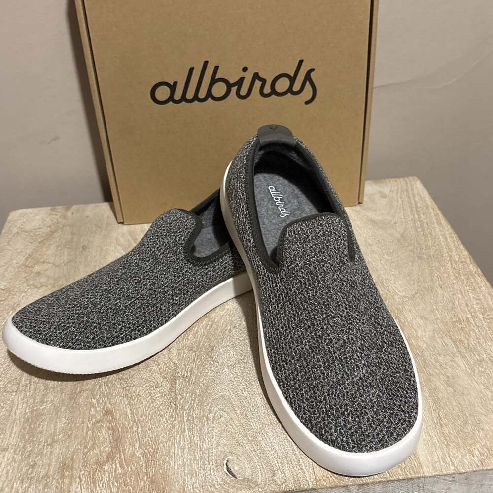 Allbirds Women's Tree Lounger slip-on sneakers Size 10 Chamonix Black / Grey
